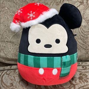 Squishmallow Disney Mickey Mouse with Santa Hat NWT